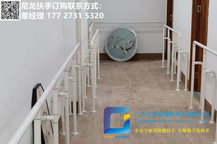 2021.6荔灣區(qū)彩虹街通道尼龍立柱扶手立柱項目安裝 (3)